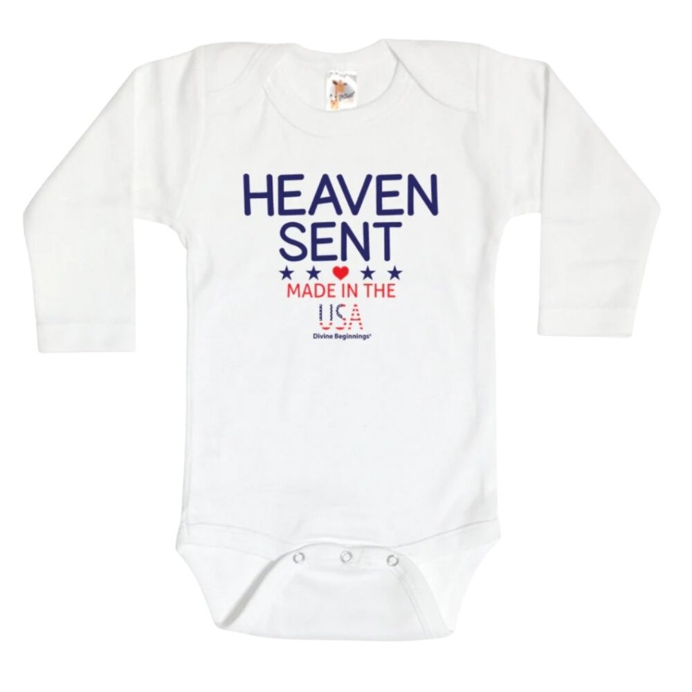 Heaven Sent - Made in the USA - Unisex Infant Onesie (Long Sleeve)